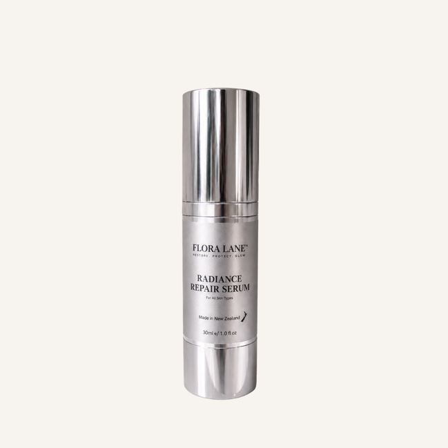 Flora Lane Radiance Repair Serum — hormone-aware repair serum made in New Zealand
