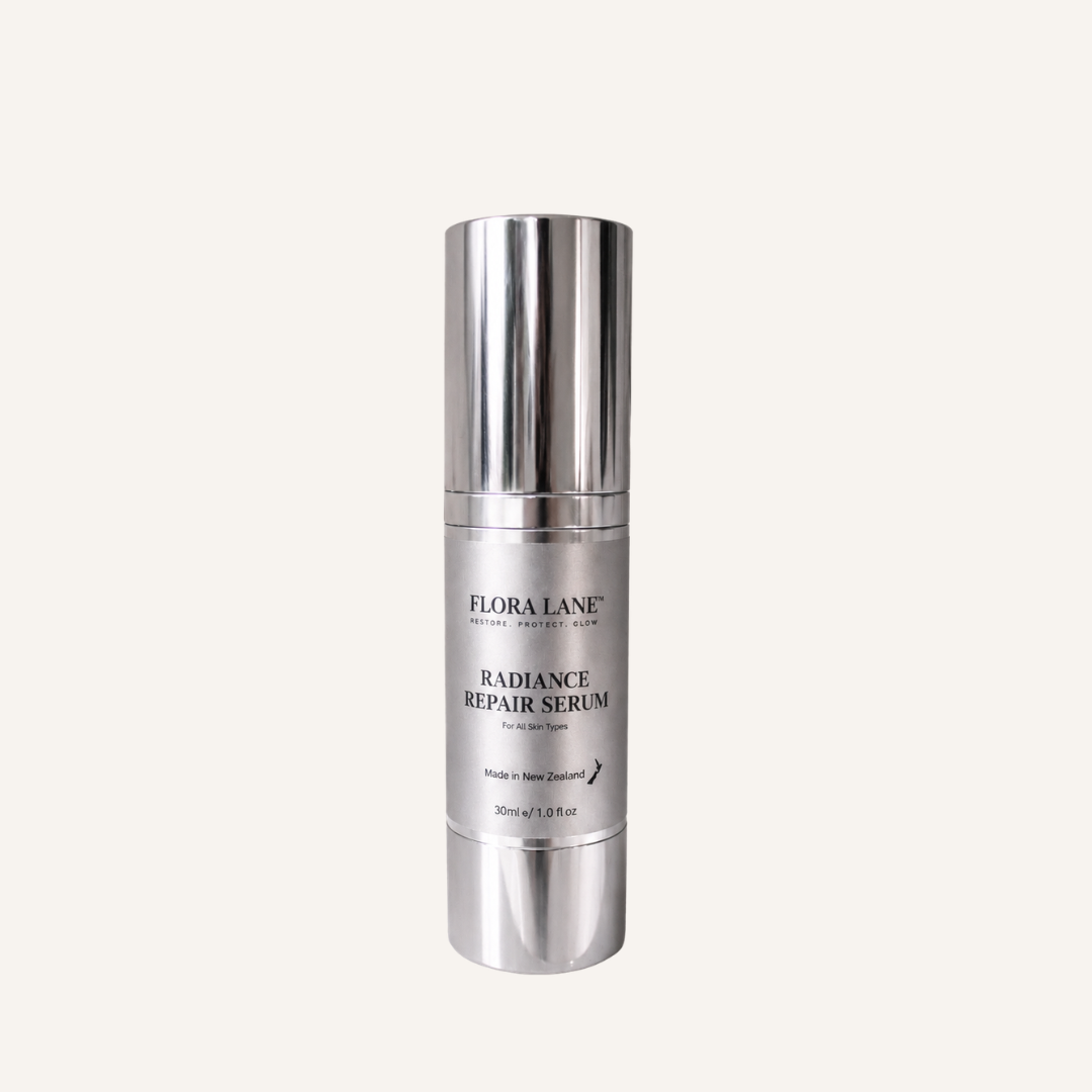 Flora Lane Radiance Repair Serum — hormone-aware repair serum made in New Zealand