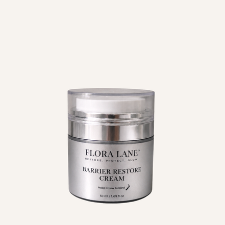 Flora Lane Barrier Restore Cream — perimenopause moisturiser made in New Zealand
