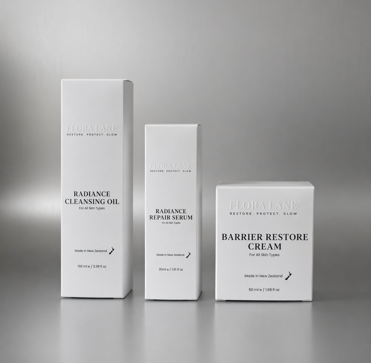 Flora Lane Radiance Routine box set — barrier-first skincare bundle for menopause
